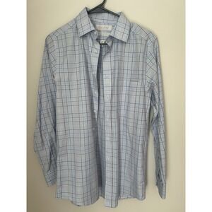 Roundtree & Yorke Men's Gold Label Slim Fit Dress Shirt 100% Cotton‎ Twill